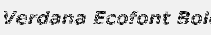 Verdana Ecofont Bold Italic